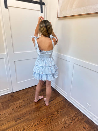 Poplin Bow Corset Dress - Dear GigiSmall