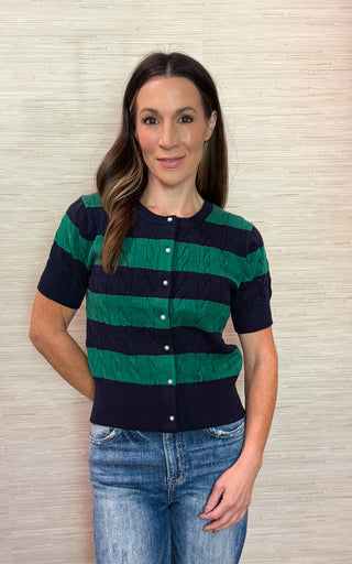 Everly Striped Cardigan Sweater