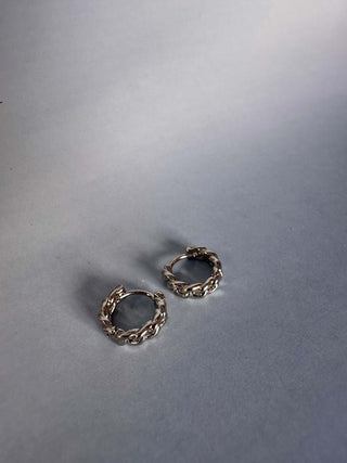 Silver Link mini hoops - Dear GigiSilver
