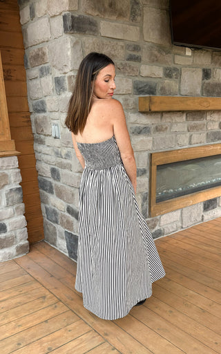 The Hampton Stripe Smocked Maxi Dress