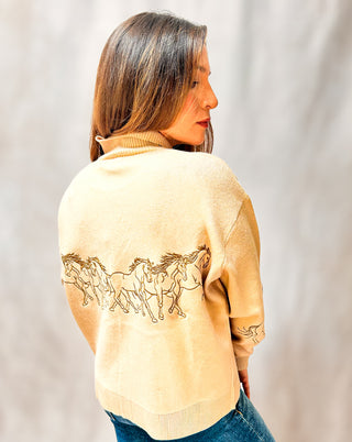 The Windsor Top – Cream & Chestnut