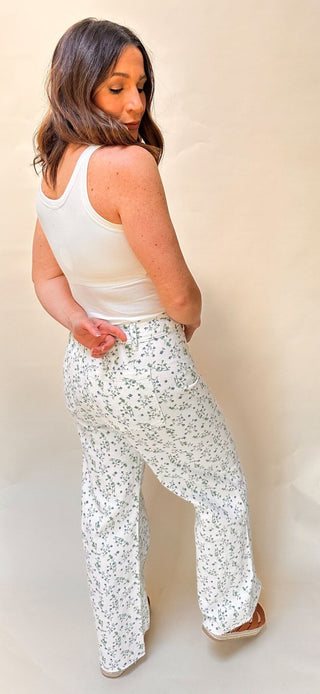 Floral Print Stretch Pants - Dear GigiS
