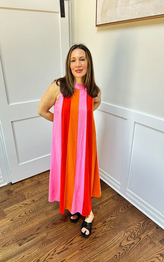 Sunset Sorbet Midi Dress - Dear GigiXS