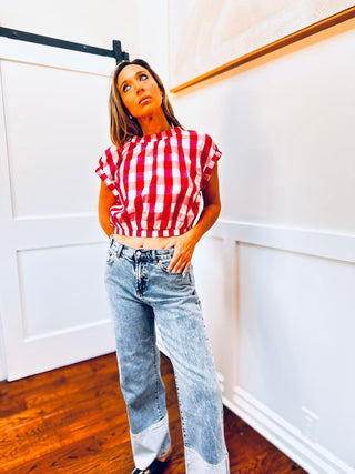 Red Gingham Top - Dear GigiS