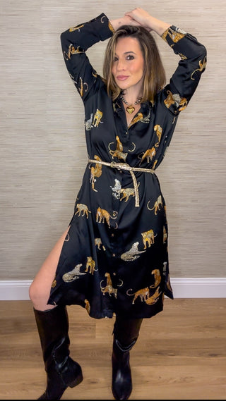 Cheetah Chic Midi Dress