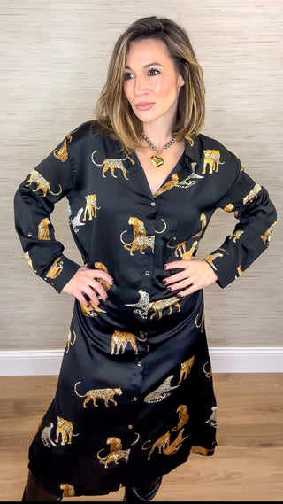 Cheetah Chic Midi Dress