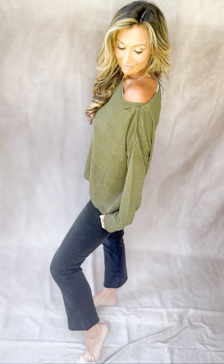 Jade Sweater – Green & Black Sheer Knit