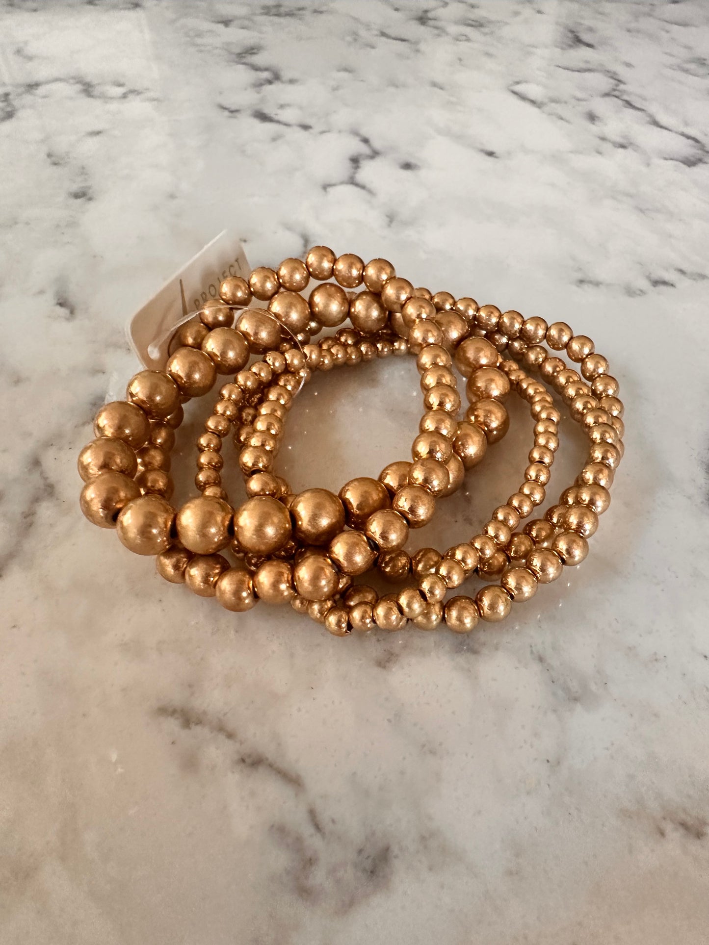 Gold Bead Stacker Bracelet