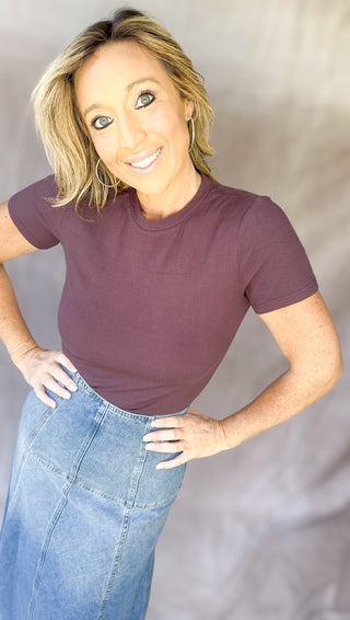 Juliet Top – Burgundy, Navy, or Oak