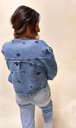 Collarless Embroidery Jacket - Dear GigiS