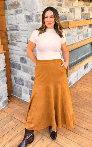 Wren Faux Suede Skirt