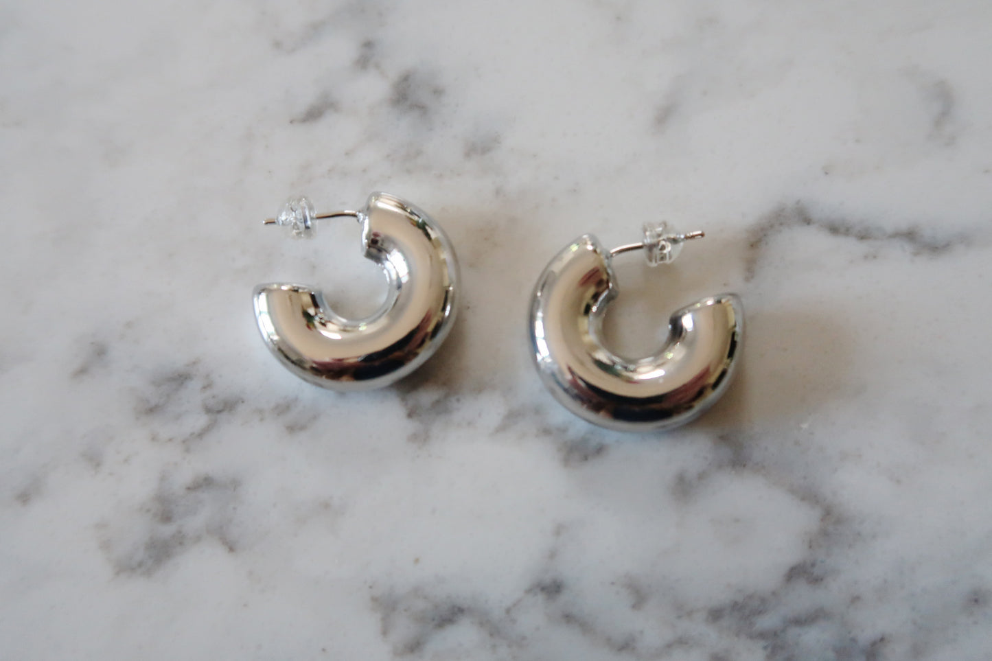 Lightweight Silver Hoops