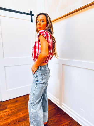 Red Gingham Top - Dear GigiS