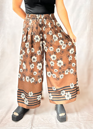 Isla Brown Floral Pants