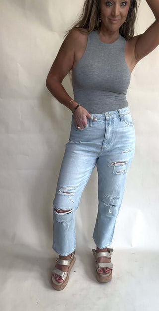 Super High Rise Distressed Ankle Jean - Dear Gigi24