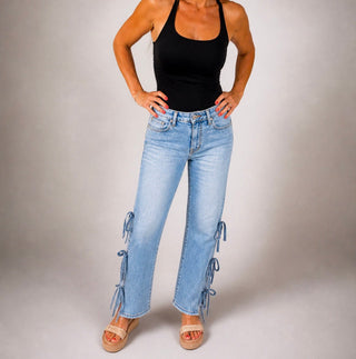 Anna Side Tie Denim - Dear GigiS