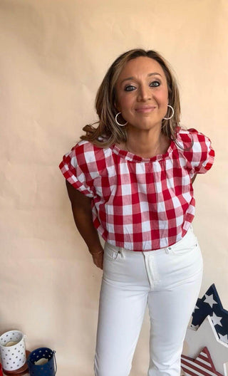 Red Gingham Top - Dear GigiS