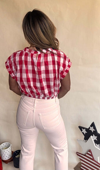 Red Gingham Top