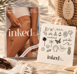 Beach Bum Temporary Tattoo Pack