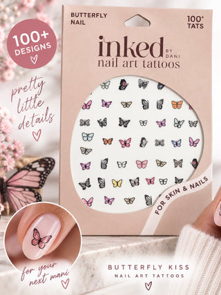 Butterfly Kiss Nail Art Tattoos