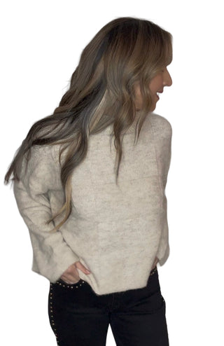 Cream Turtleneck Sweater