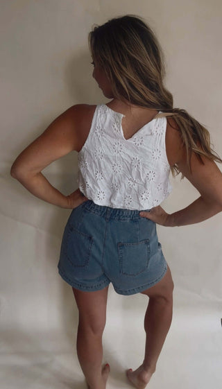 Paper Bag Jean Shorts - Dear GigiS