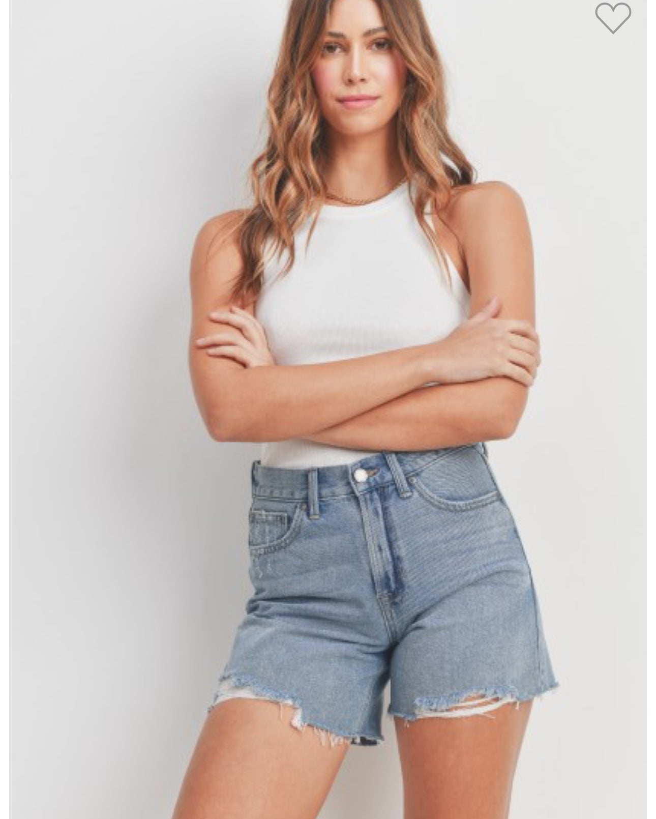 High Rise Boyfriend Shorts