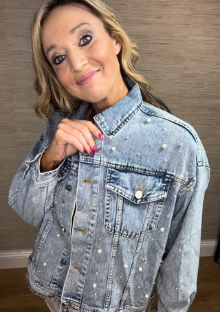 Gigi Pearl Jean Jacket