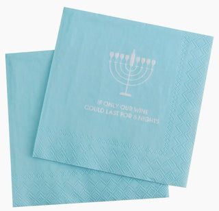 Wine Last 8 Nights- Hanukkah Cocktail Napkins