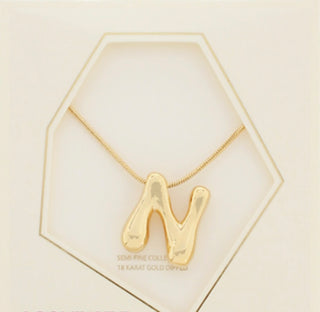 Bold Initials Pendant Necklace