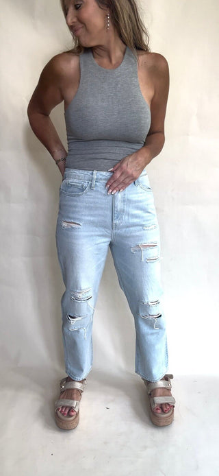 Super High Rise Distressed Ankle Jean - Dear Gigi24