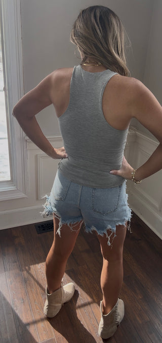 Distressed Jean Shorts