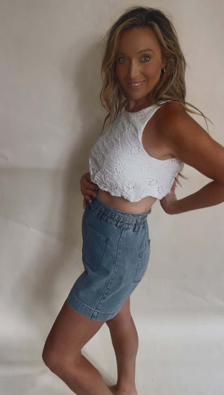 Paper Bag Jean Shorts - Dear GigiS