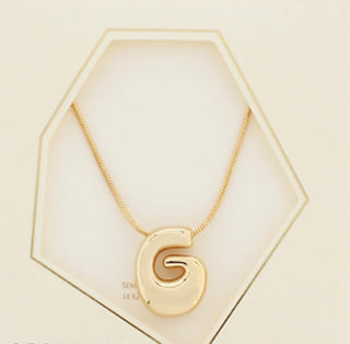 Bold Initials Pendant Necklace