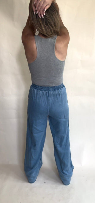 Drawstring Denim Pants - Dear GigiSmallBlue