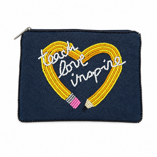 Love to Learn Beaded Pouch