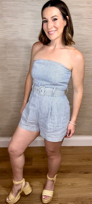 Chambray Blue Romper