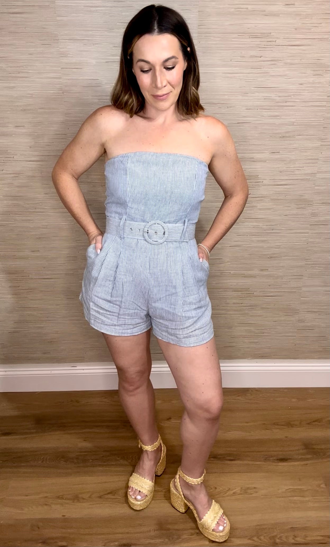 Chambray Blue Romper