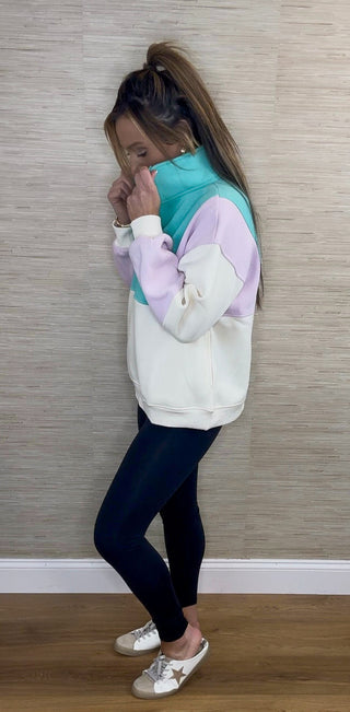 Glo Colorblock Pullover