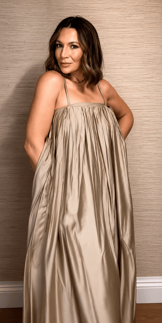 Pleated Flowy Maxi Dress - Dear GigiSmall