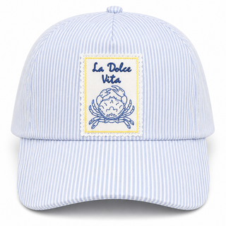 La Dolce Vita Crab Seersucker Hat