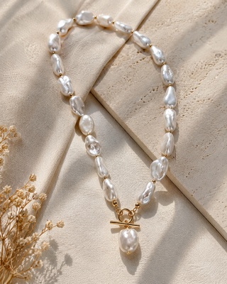 Coastal Pearl Toggle Necklace