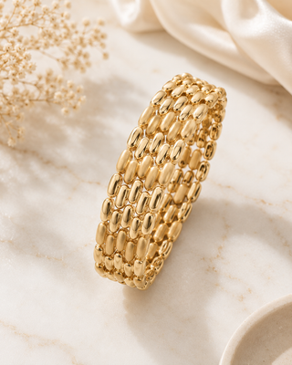 Gilded Glow Stretch Bracelet