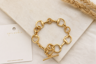 Golden Link Toggle Bracelet