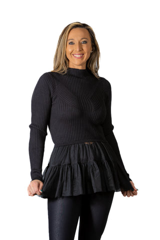 Rockstar Black Tulle Top