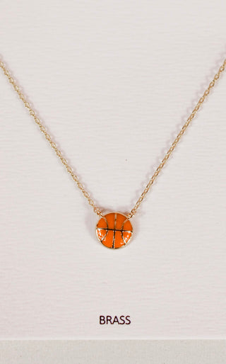 Basketball Ball Pendant Necklace